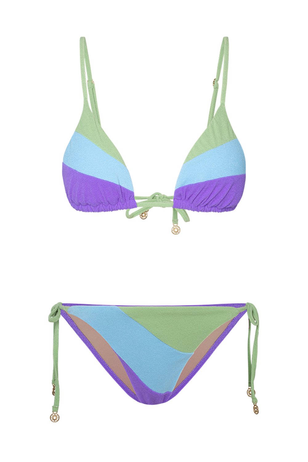 Bonesta-Saguaro Pistachio Green Terry Üçgen Bikini Takımı-Bikini & Mayo-4-roqelvaxirum.shop