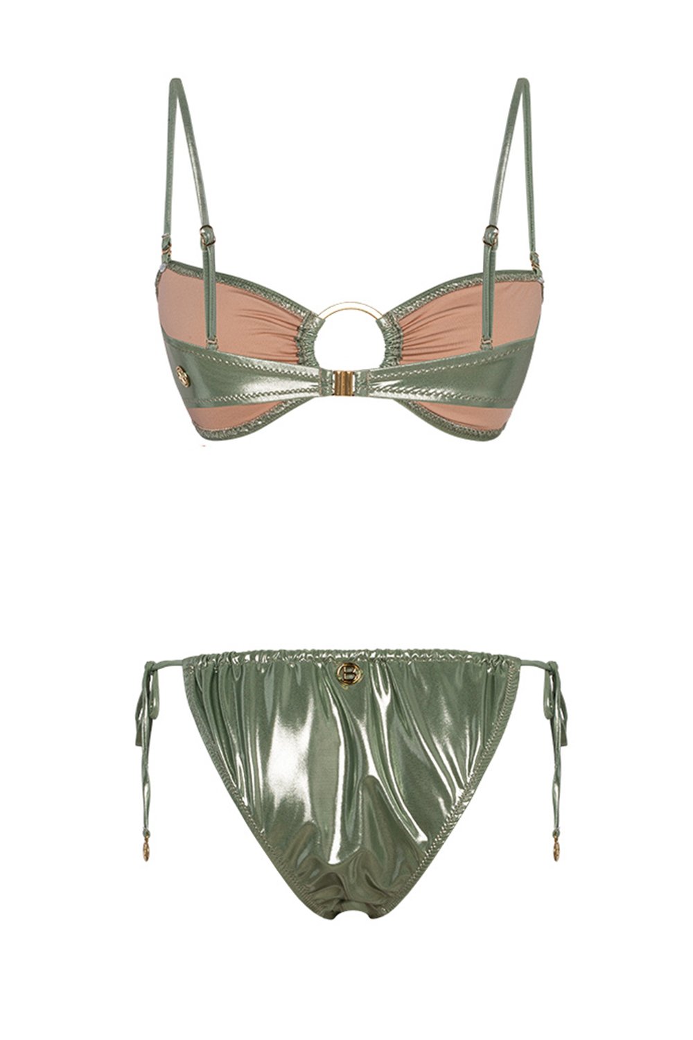 Bonesta-Sechura Shiny Tea Green Halka Aksesuarlı Straplez Bikini Takımı-Bikini & Mayo-5-roqelvaxirum.shop