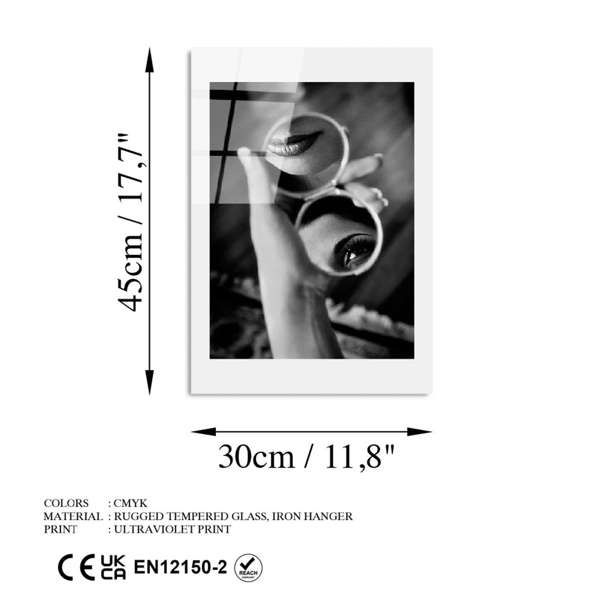 Uv-978 Baskılı Cam Dikdörtgen Duvar Tablosu