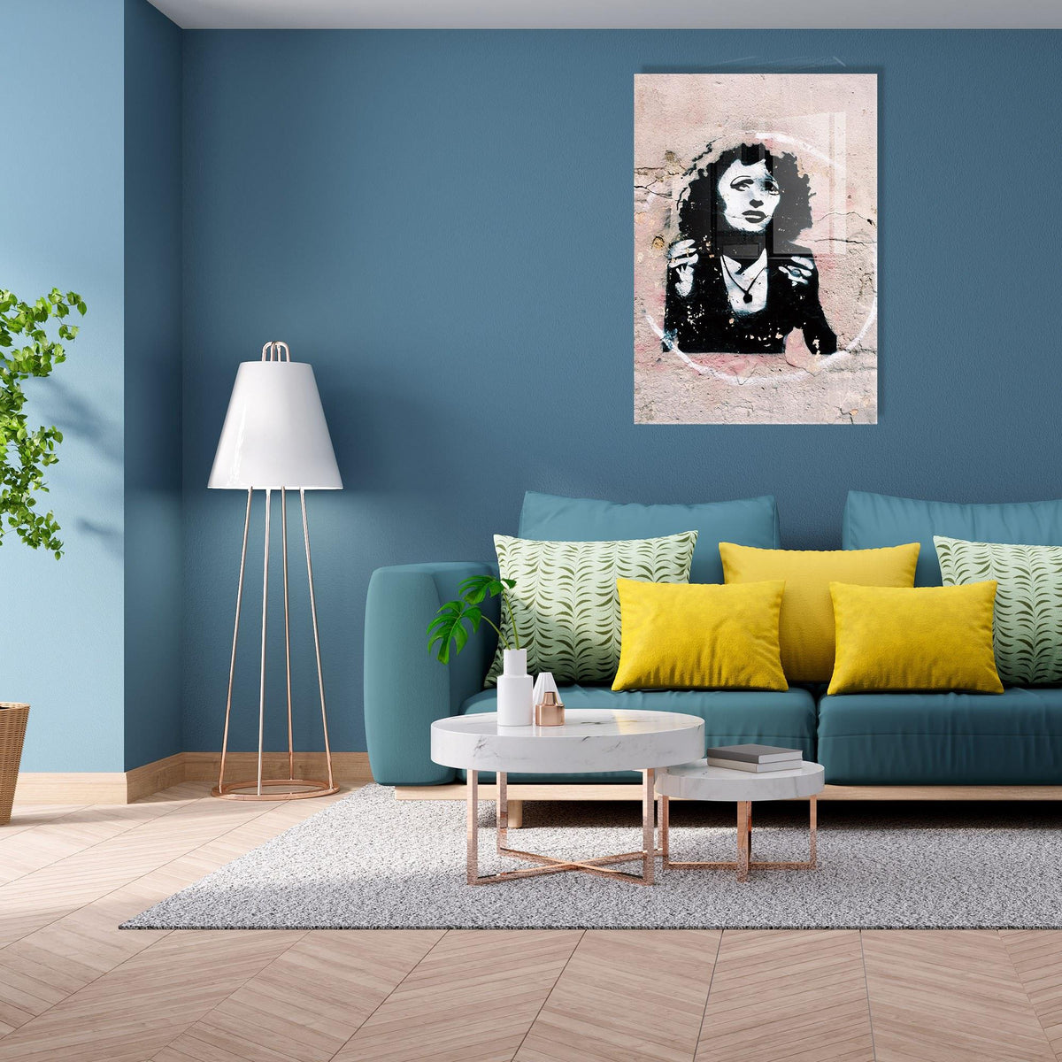 Uv-619 Baskılı Cam Dikdörtgen Duvar Tablosu