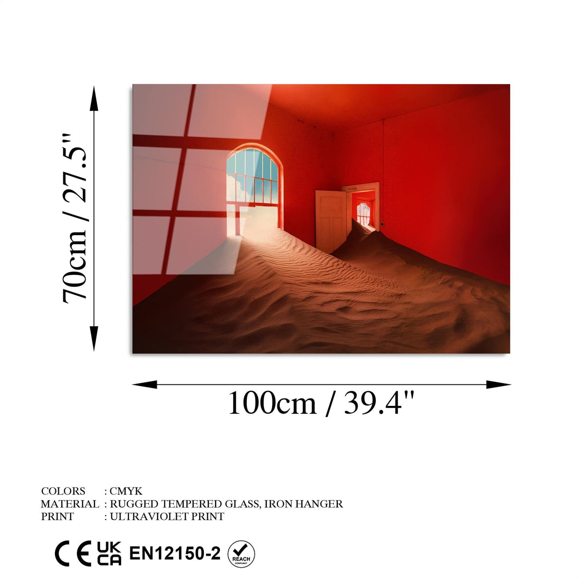 Uv-101 Baskılı Cam Dikdörtgen Duvar Tablosu