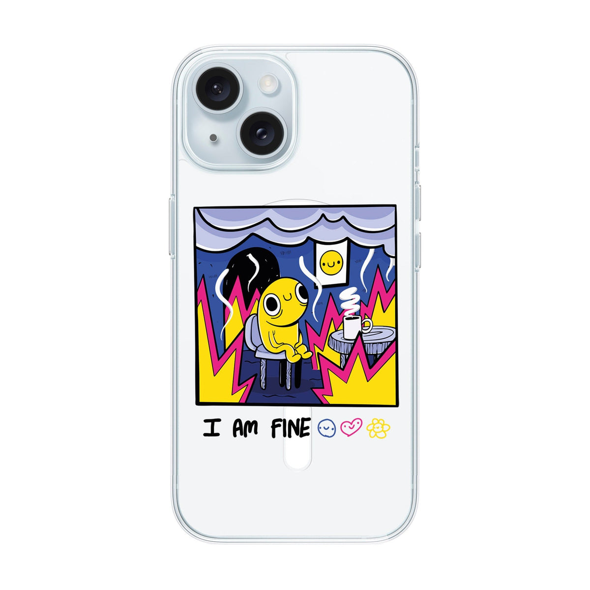 I Am Fine-Solid Kılıf Magsafe Özellikli - Iphone 15