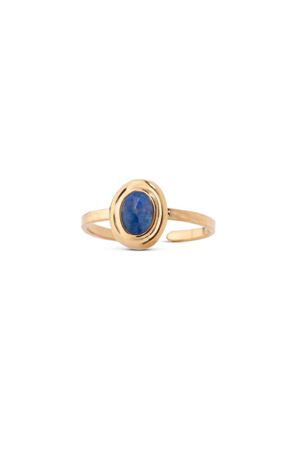 Chaseldor-Lisa Gold Lacivert Doğal Taş Altın Kaplama Çelik Kadın Yüzük-Yüzük-2-roqelvaxirum.shop