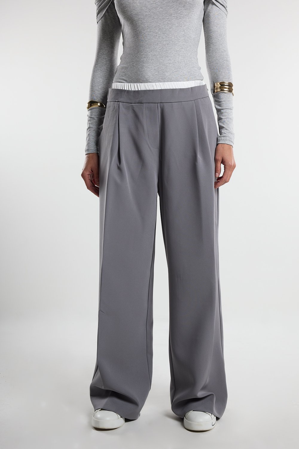 Christina's Storm-Gray Boxer Palazzo Pants-Pantolon-1-roqelvaxirum.shop