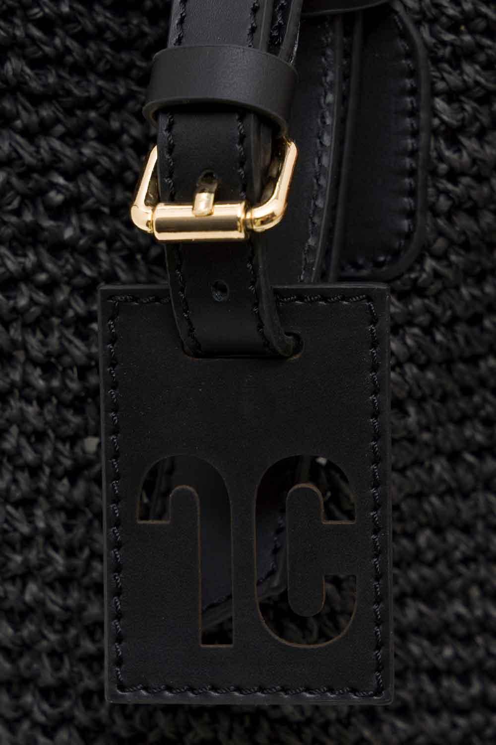 Clentti-Basic Bag Black Hasır Siyah Çanta-Omuz Çantası-3-roqelvaxirum.shop