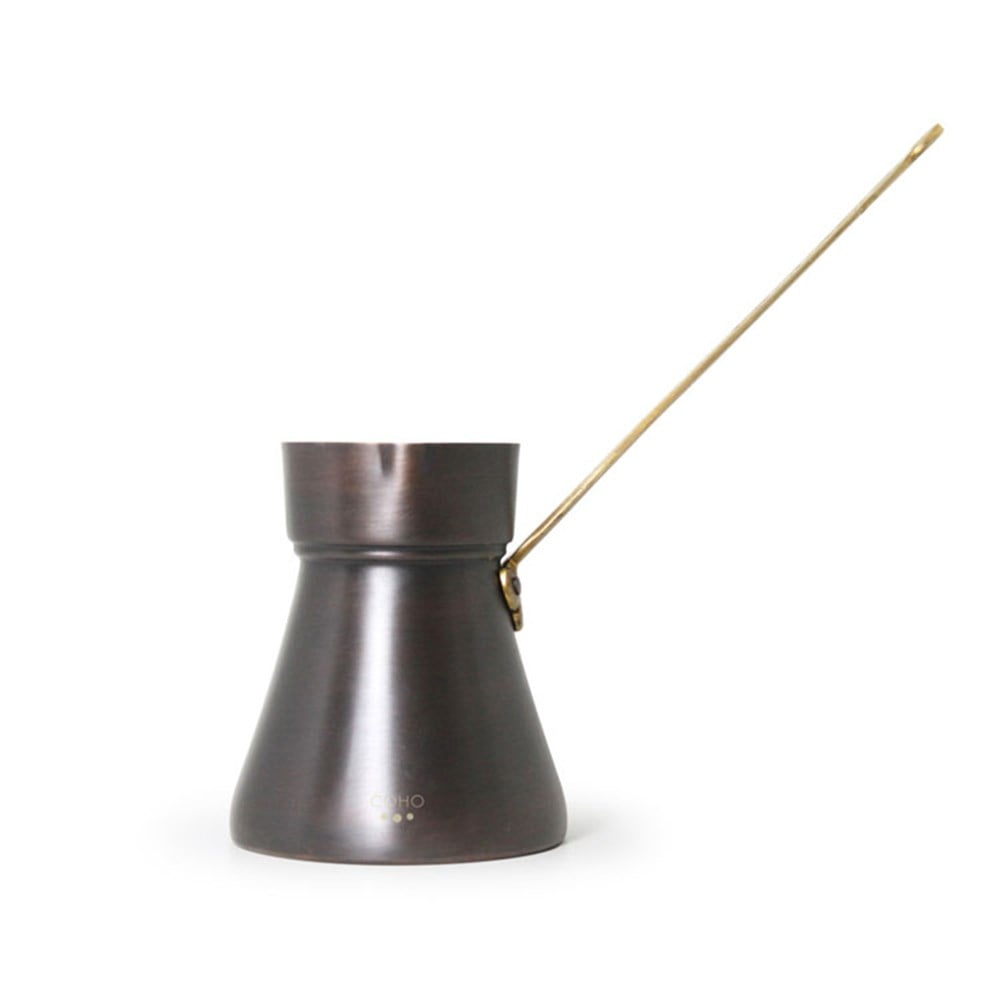 Coho Objet-Antique Bakır Türk Kahve Cezvesi Döküm İşleme Kulp L-Cezve-1-roqelvaxirum.shop