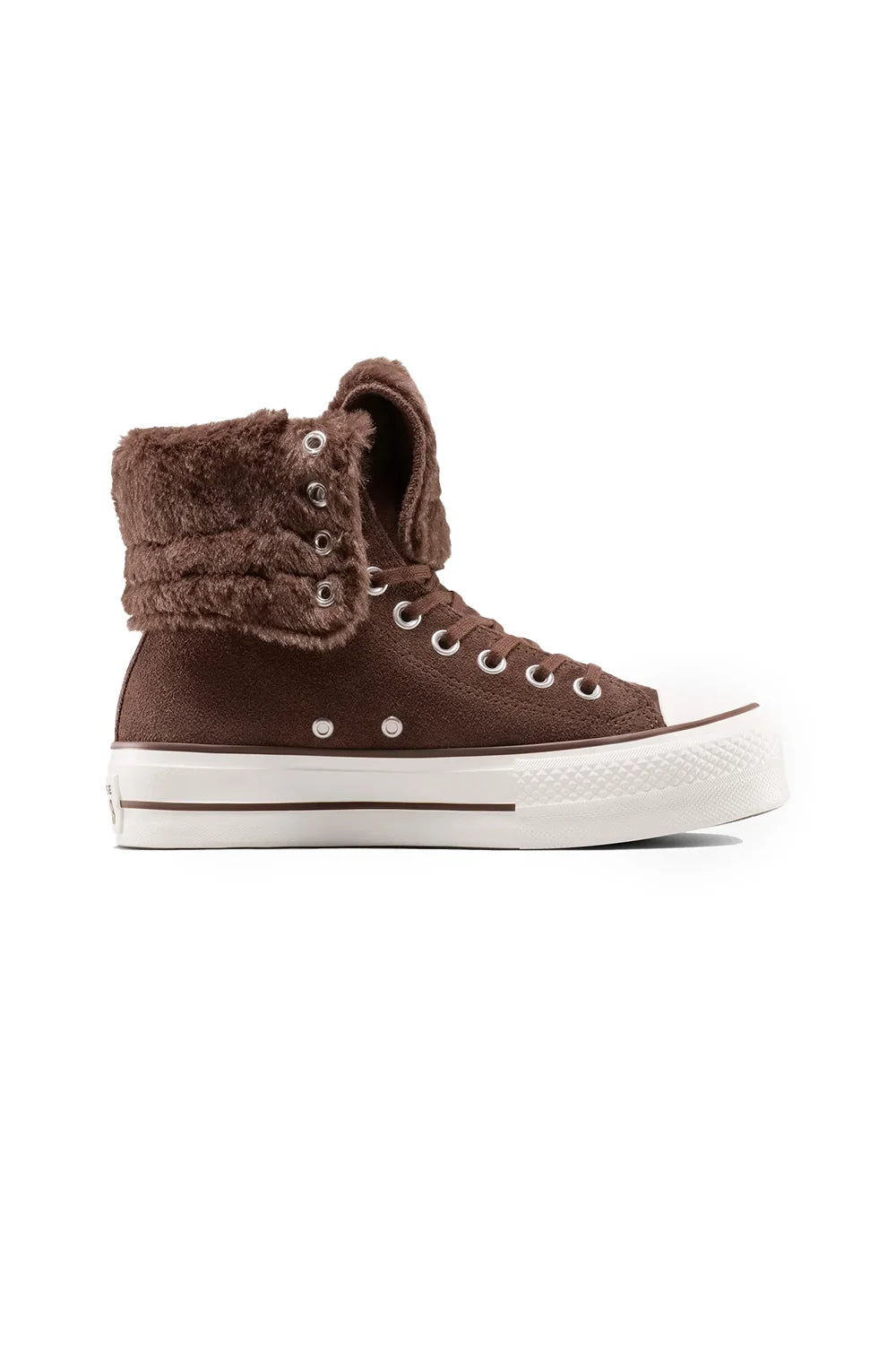Converse-Chuck Taylor All Star Fold Over Lift Kadın Kahverengi Süet Sneaker-Sneakers-1-roqelvaxirum.shop