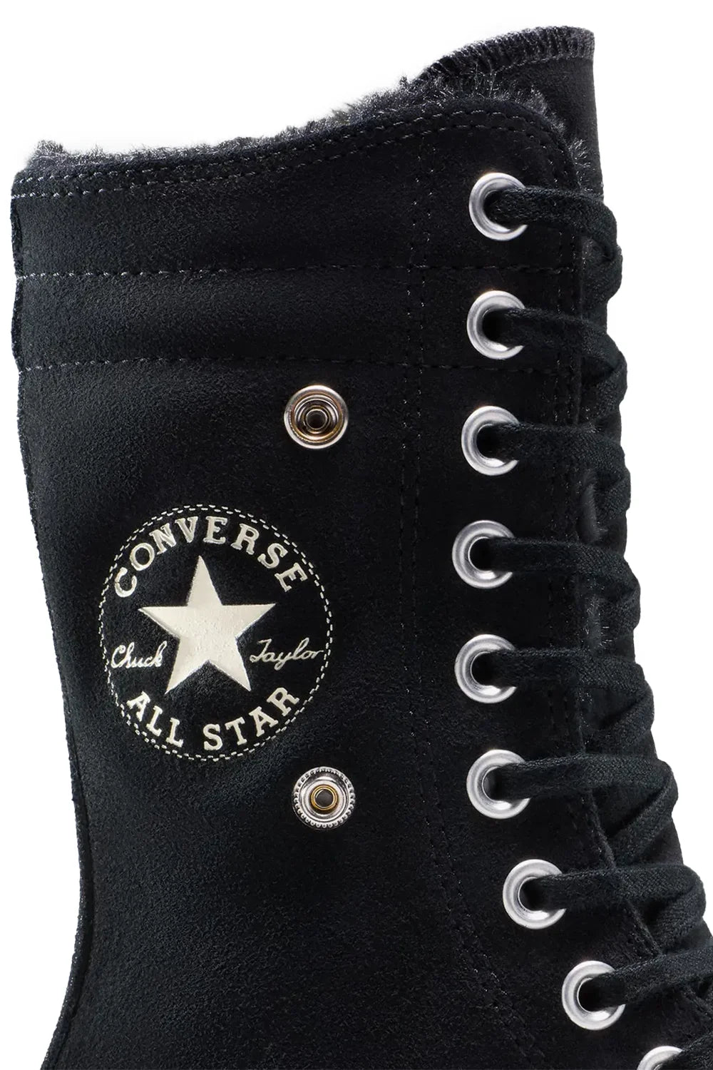 Converse-Chuck Taylor All Star Fold Over Lift Kadın Siyah Süet Sneaker-Sneakers-3-roqelvaxirum.shop