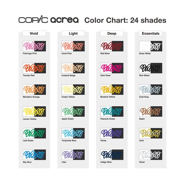 Copic-Acrea Paint Marker Set Of 6 Light Colours-Çizim Kalemi-7-roqelvaxirum.shop