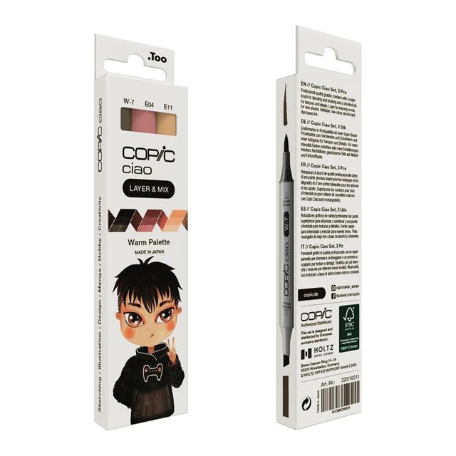 Copic-Copic Ciao 3'lü Layer & Mix Set Warm Palette-Kalem Seti-2-roqelvaxirum.shop
