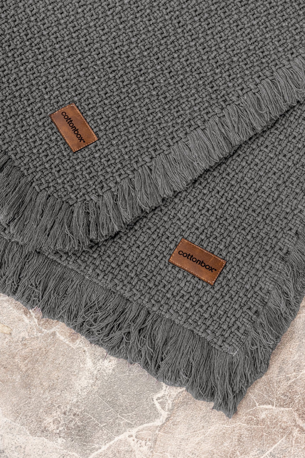 Cotton Box-Bath Rug Set Antrasit 75x125 60x90-Halı-2-roqelvaxirum.shop