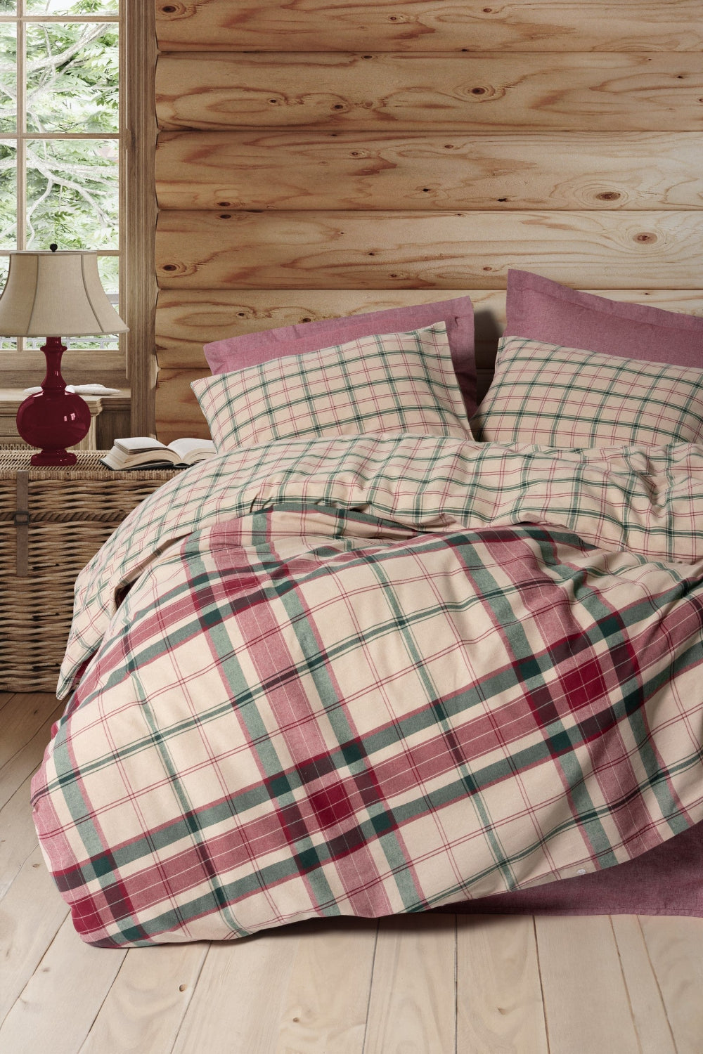 Cotton Box-Warm Flanel Tek Kişilik Nevresim Takımı Jamil Bordo-Nevresim Takımı-1-roqelvaxirum.shop