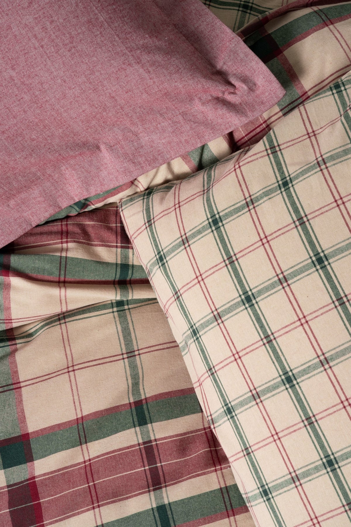 Cotton Box-Warm Flanel Tek Kişilik Nevresim Takımı Jamil Bordo-Nevresim Takımı-2-roqelvaxirum.shop