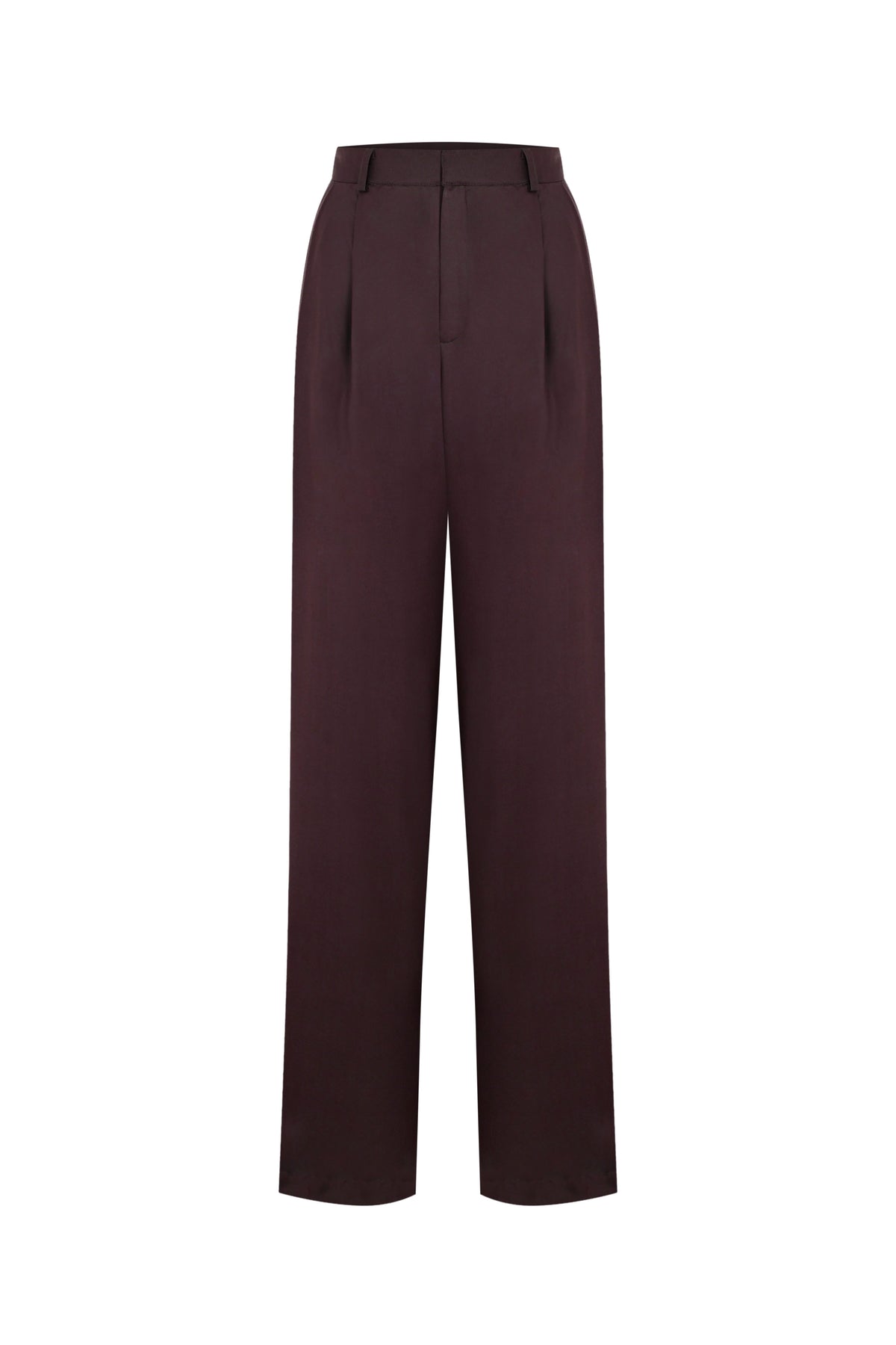 Death Is Easy-Bordeaux Pleated Pants-Pantolon-3-roqelvaxirum.shop