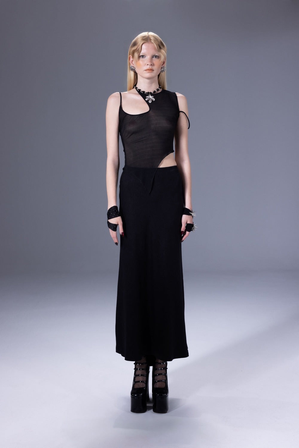 Death Is Easy-Linen Bias Cut Long Skirt-Etek-1-roqelvaxirum.shop