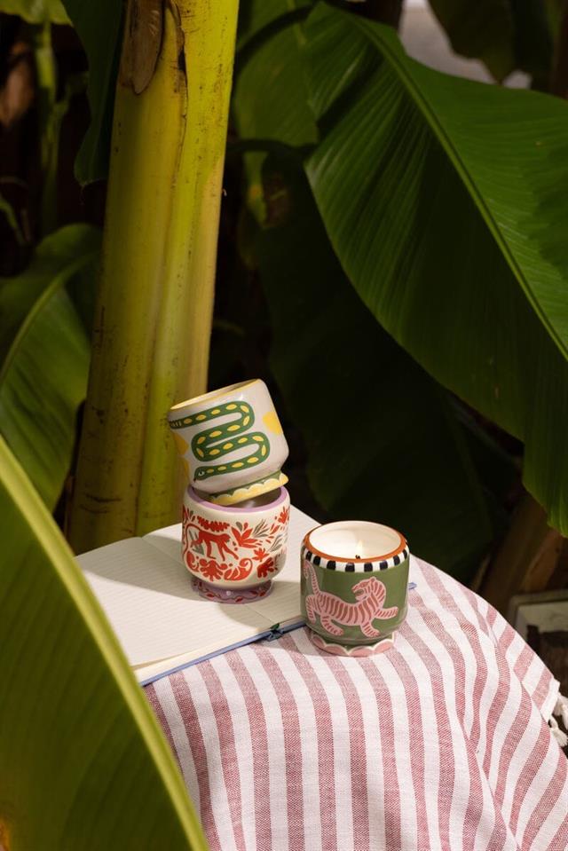 Designwork Ink-A Dopo Luxury Artisan El Boyaması 226g Mum Jungke Coconut & Amber-Mum-2-roqelvaxirum.shop