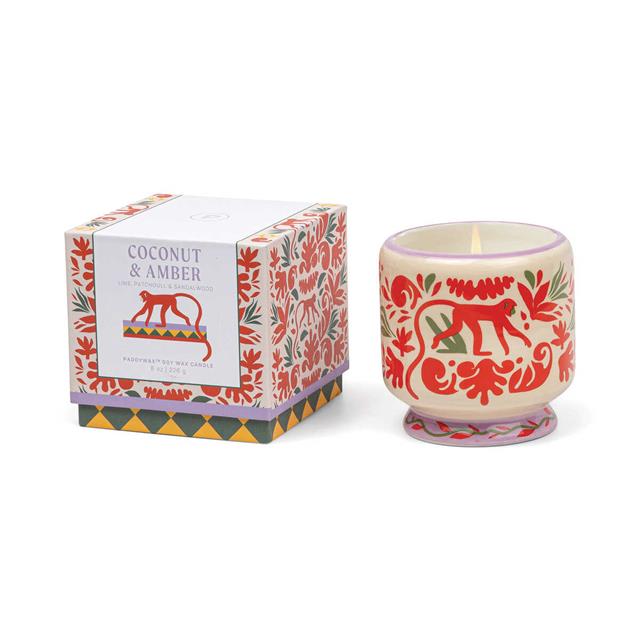 Designwork Ink-A Dopo Luxury Artisan El Boyaması 226g Mum Jungke Coconut & Amber-Mum-3-roqelvaxirum.shop