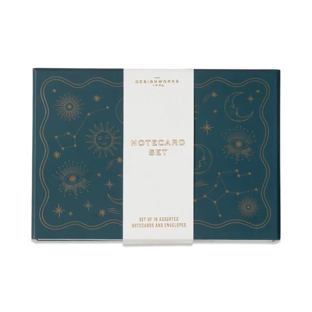 Designwork Ink-Designworks Ink Celestial Notecards Set Of 16'lı Set A Trip To The Moon-Aksesuar-3-roqelvaxirum.shop