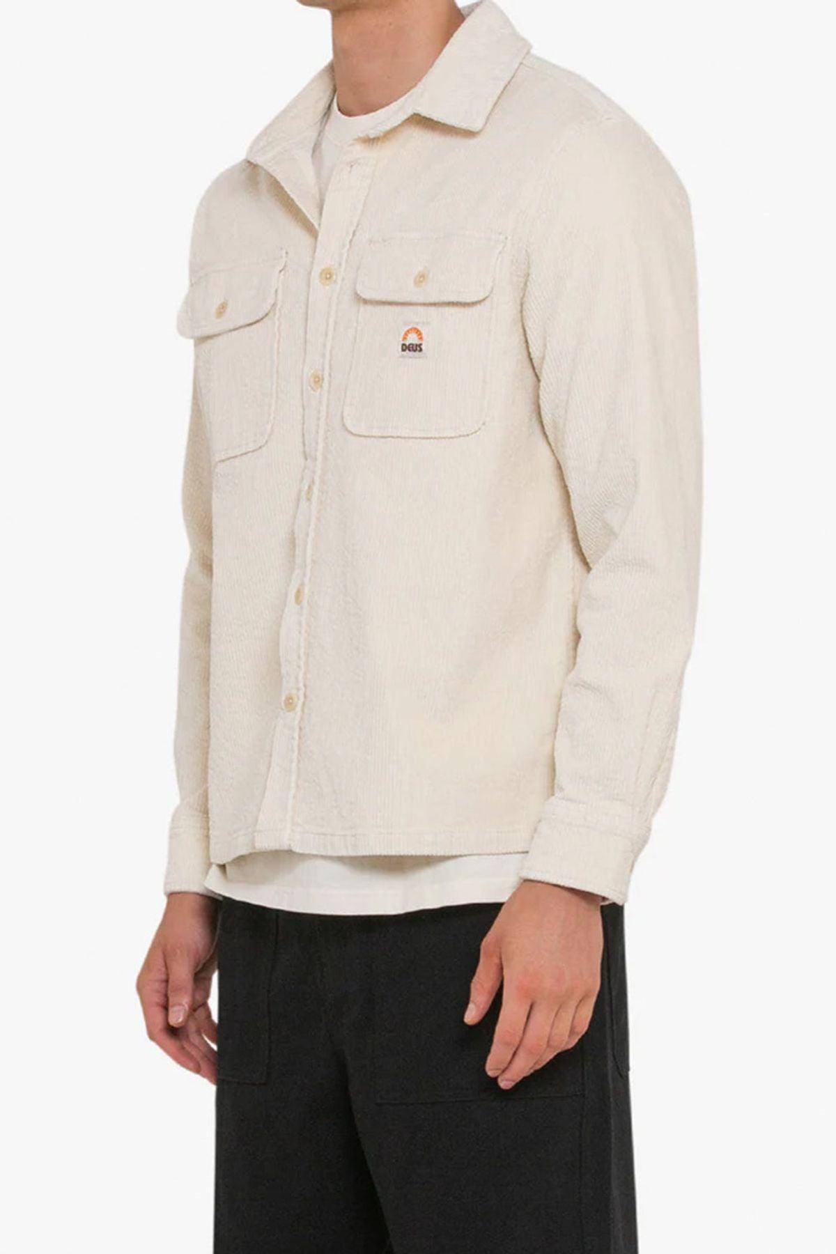 Deus-Vacay Cord Shirt Dirty White-Ceket-2-roqelvaxirum.shop