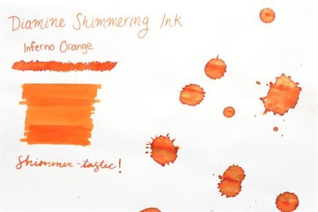 Diamine-Diamine Ink Shimmering Mürekkep Inferno Orange-Mürekkep-6-roqelvaxirum.shop