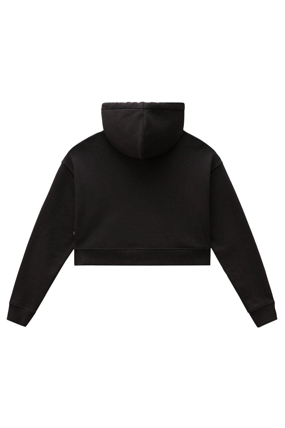 Dickies-Oakport Cropped Hoodie Black-Sweatshirts & Hoodies-6-roqelvaxirum.shop