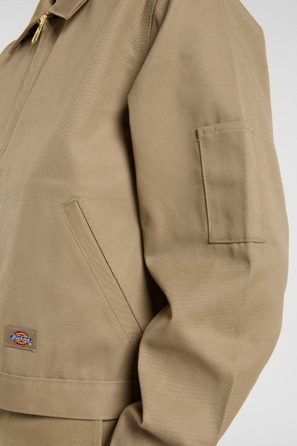 Dickies-Unlined Cropped Eisenhower Jacket Khaki-Ceket-4-roqelvaxirum.shop
