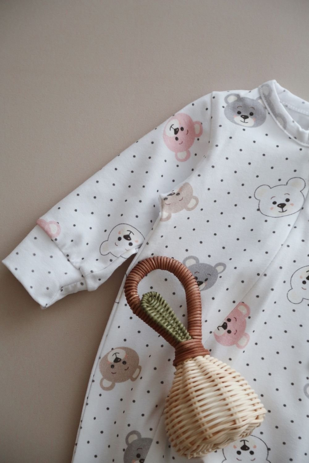 DoDo'S Baby-%100 Organi̇k Pamuk Soft Ayıcık Desenli̇ Kız Bebek Uyku Tulumu-Çocuk Elbise & Tulum-3-roqelvaxirum.shop