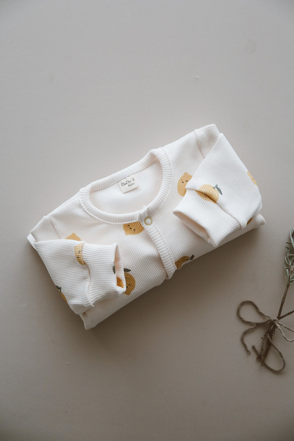 DoDo'S Baby-Li̇mon Desen Organi̇k Kaşkorse Bebek Tulum-Çocuk Elbise & Tulum-9-roqelvaxirum.shop