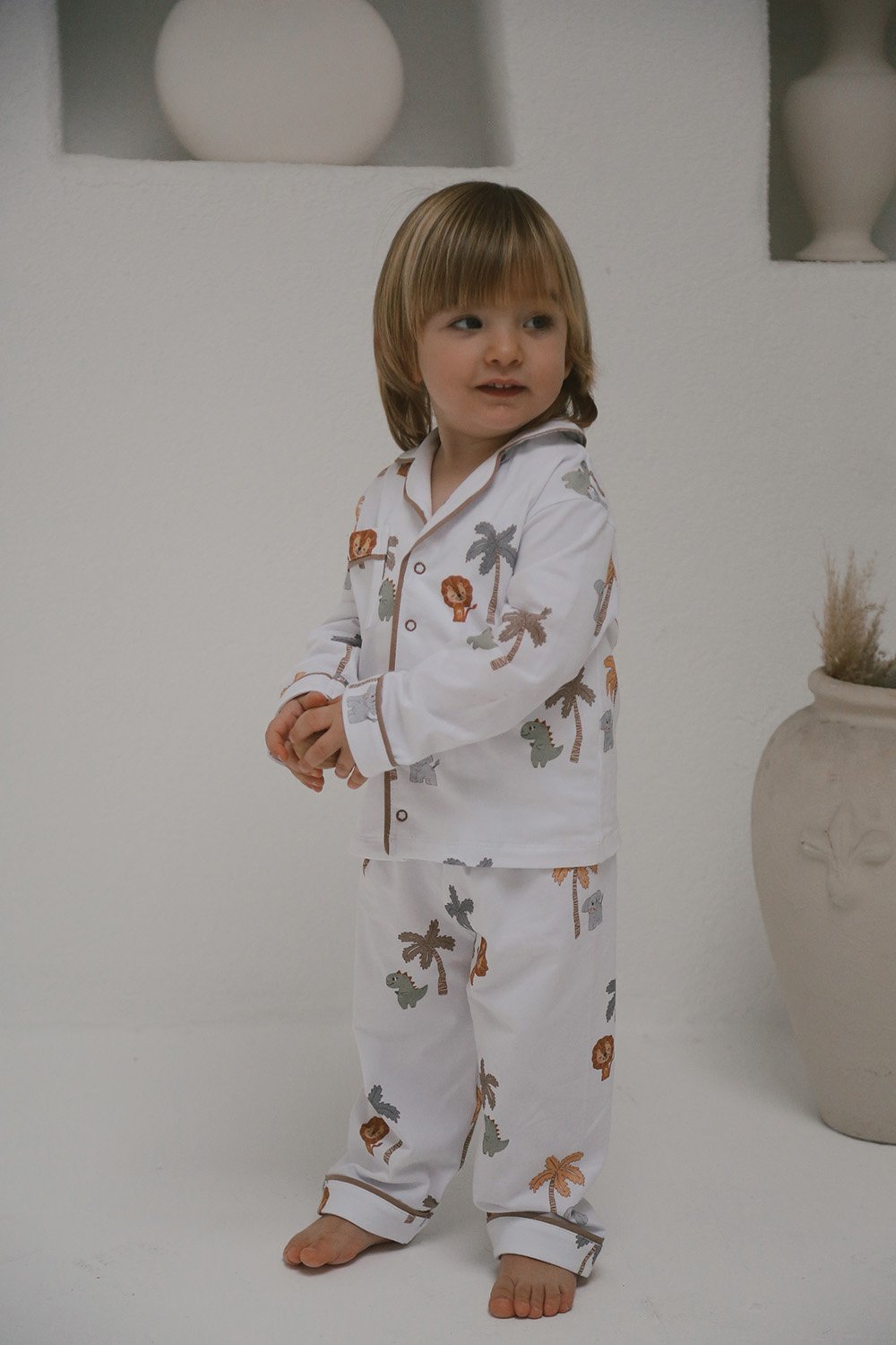 DoDo'S Baby-Safari̇ Temali Alt-üst Pi̇jama Takimi (erkek Çocuk)-İç Giyim & Pijama-5-roqelvaxirum.shop
