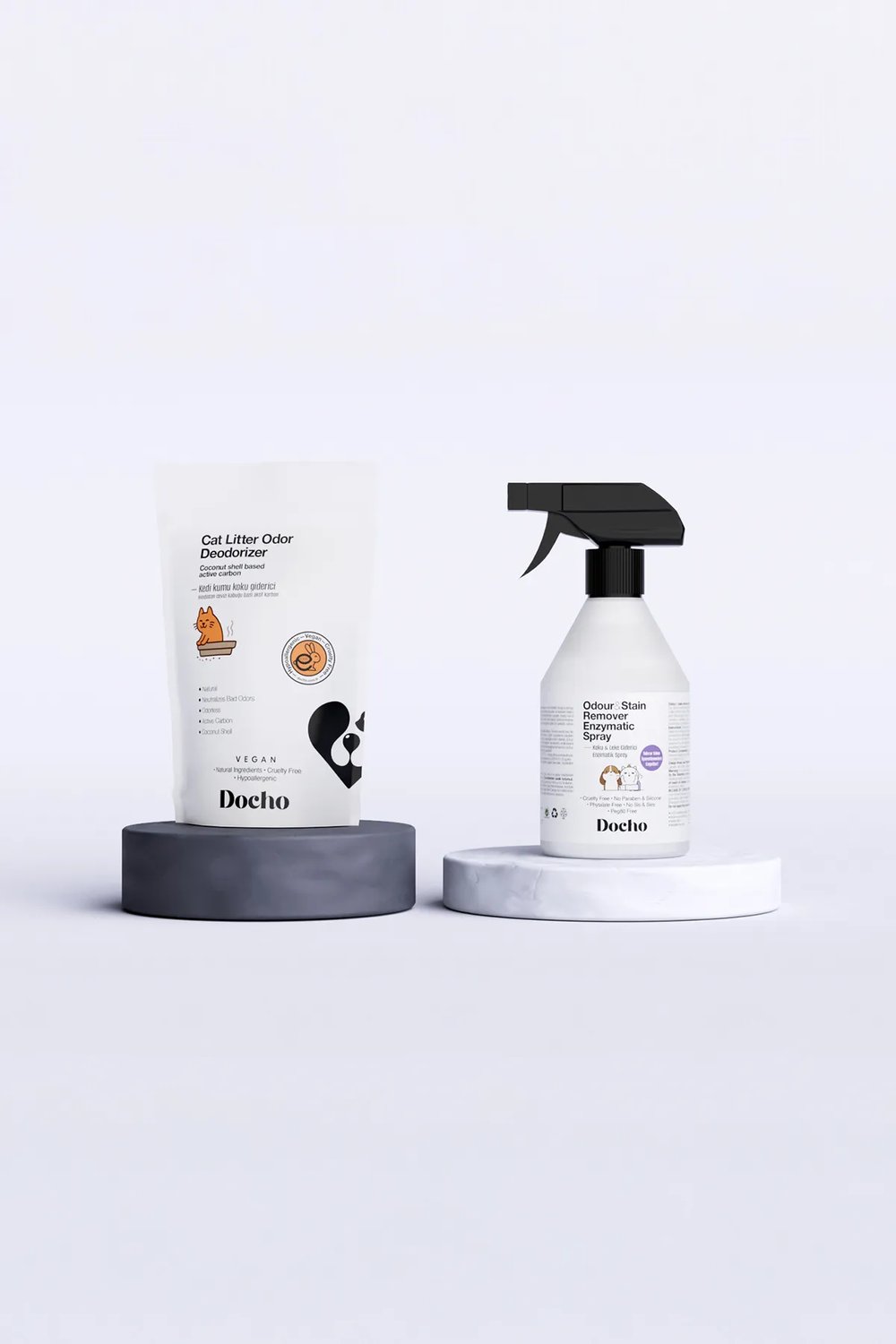 Docho-Kedi Kumu Koku Giderici Aktif Karbon 400 Gr Ve Koku Ve Leke Çıkarıcı Enzimatik Sprey 500 Ml Seti-Kedi-1-roqelvaxirum.shop