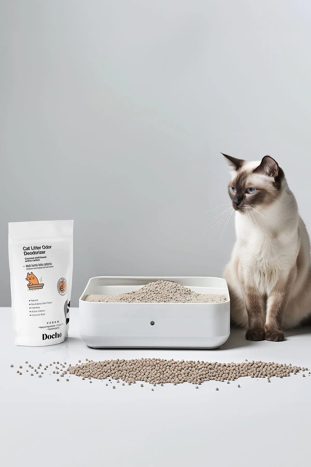 Docho-Kedi Kumu Koku Giderici Aktif Karbon 400 Gr Ve Koku Ve Leke Çıkarıcı Enzimatik Sprey 500 Ml Seti-Kedi-5-roqelvaxirum.shop
