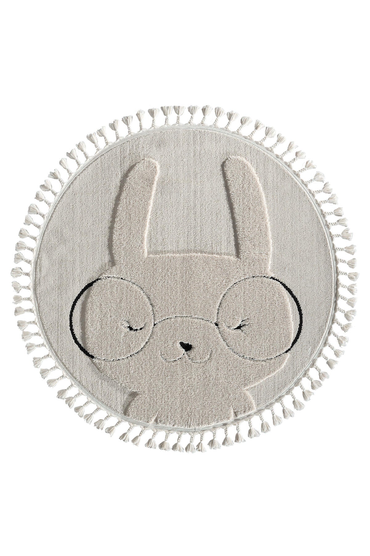 Empera-Kids Bunny Yuvarlak Tavşan Figürlü Antialerjik Çocuk Odası Halısı-1-roqelvaxirum.shop