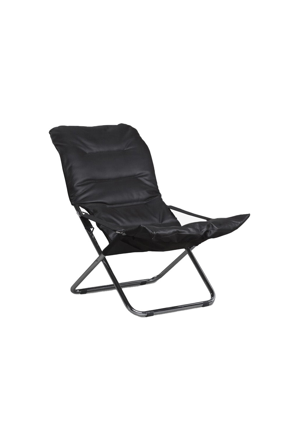 Estetik Decor-Comfort Base Katlanabilir Hakiki Deri Berjer Siyah - Metal Krom Ayaklı-Koltuk & Berjer-1-roqelvaxirum.shop