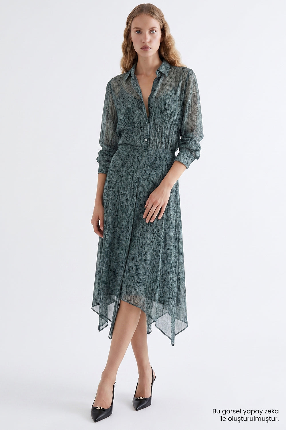 Exquise-Asimetrik Regular Midi Etek – Çok Renkli̇-Etek-1-roqelvaxirum.shop
