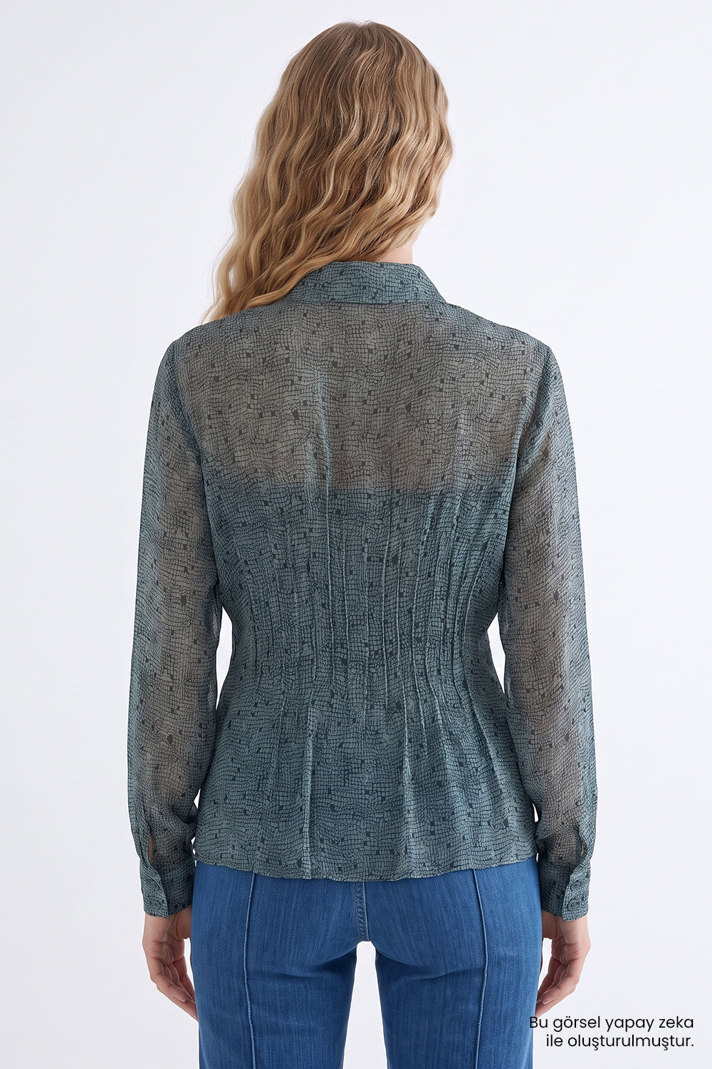 Exquise-Slim Fit Şifon Gömlek – Çok Renkli̇-Gömlek-8-roqelvaxirum.shop