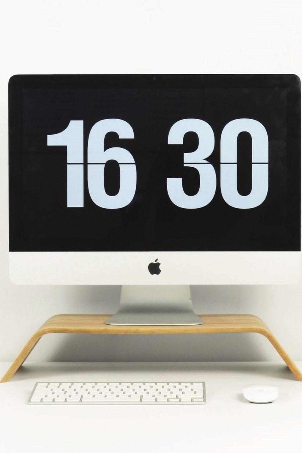 Fagus Wood-Dayanıklı Ağaç Monitör Ayağı ve Yükseltici Bilgisayar Standı (Kayın)-Ekran Yükseltici-1-roqelvaxirum.shop