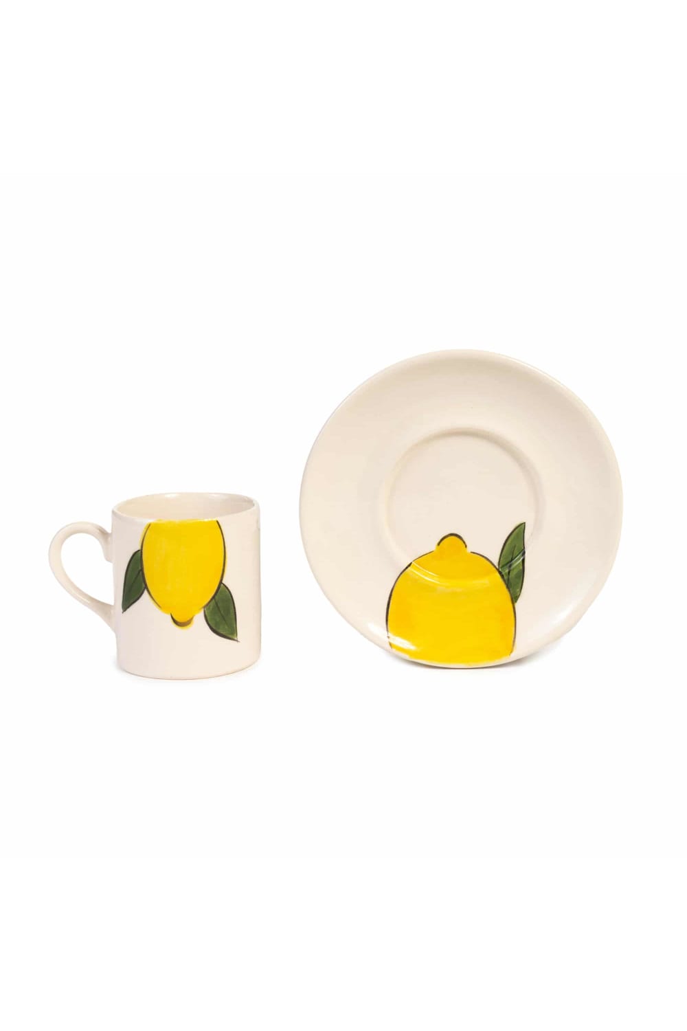 Feeling Good Inside-Amalfi Coast Collection Handmade Ceramic White Lemon Handled Coffee Set-Bardak-3-roqelvaxirum.shop