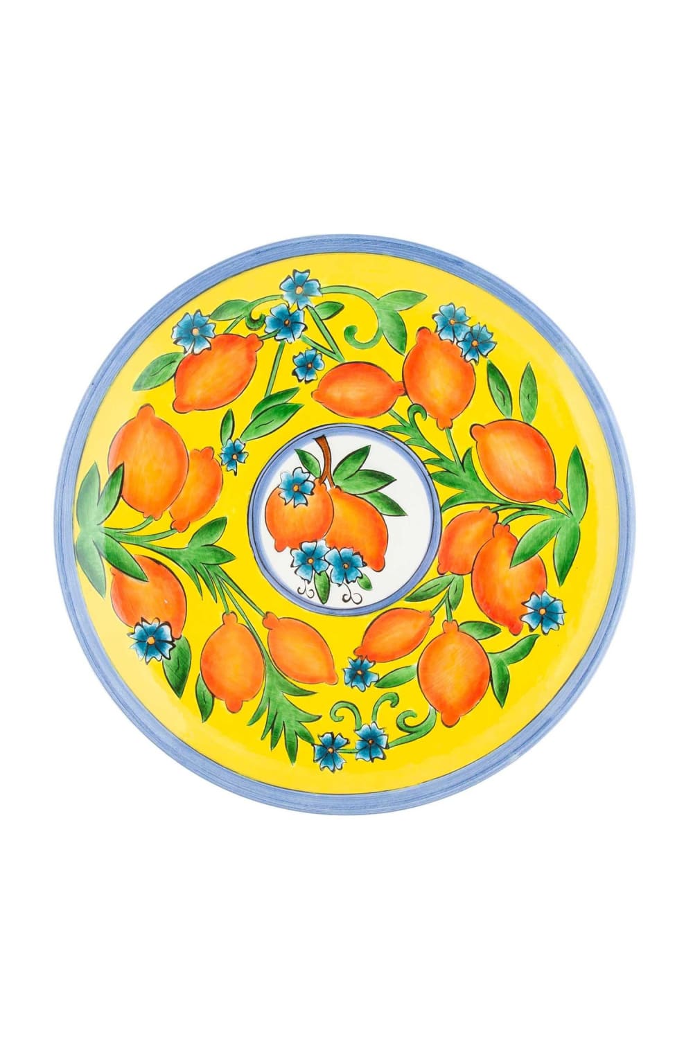 Feeling Good Inside-Amalfi Coast Collection Handmade Seramik Sarı Yemek Tabağı-Tabak & Kase-1-roqelvaxirum.shop