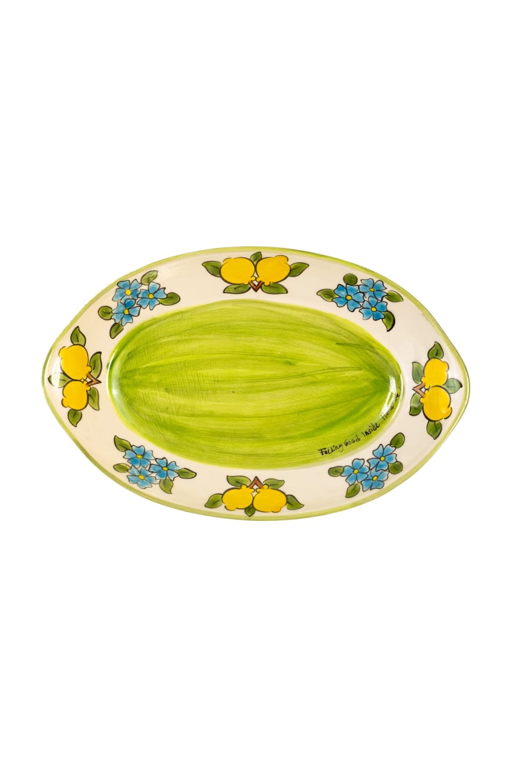 Feeling Good Inside-Happy Citrons Collection Yeşil Kayık Tabak-Tabak & Kase-2-roqelvaxirum.shop