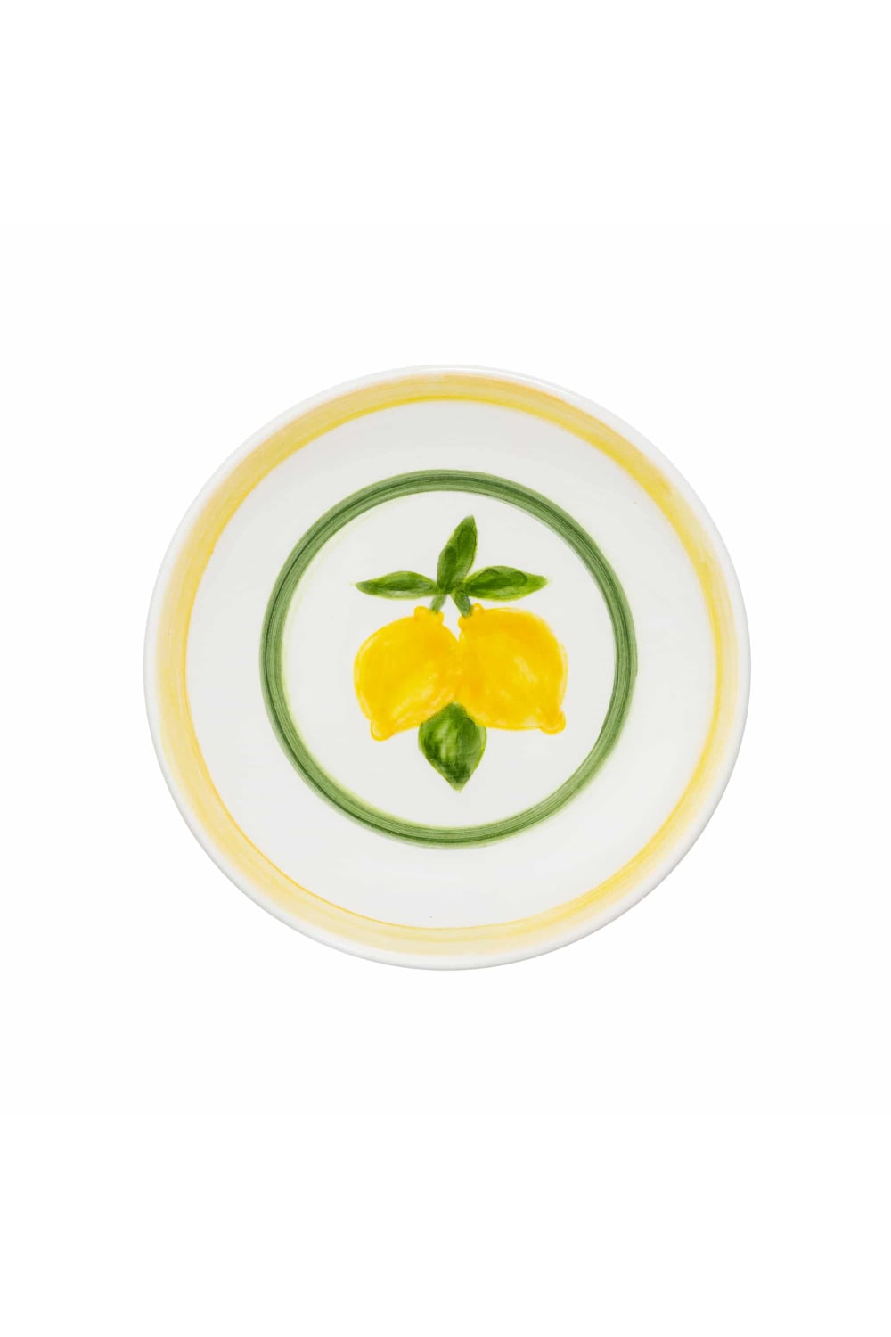 Feeling Good Inside-Lemon Splash Collection Handmade Ceramic Beyaz Pasta Tabağı-Tabak & Kase-1-roqelvaxirum.shop