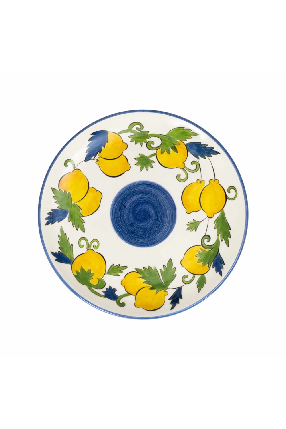 Feeling Good Inside-Sorrento Lemon Collection Handmade Ceramic Yemek Tabağı-Tabak & Kase-1-roqelvaxirum.shop