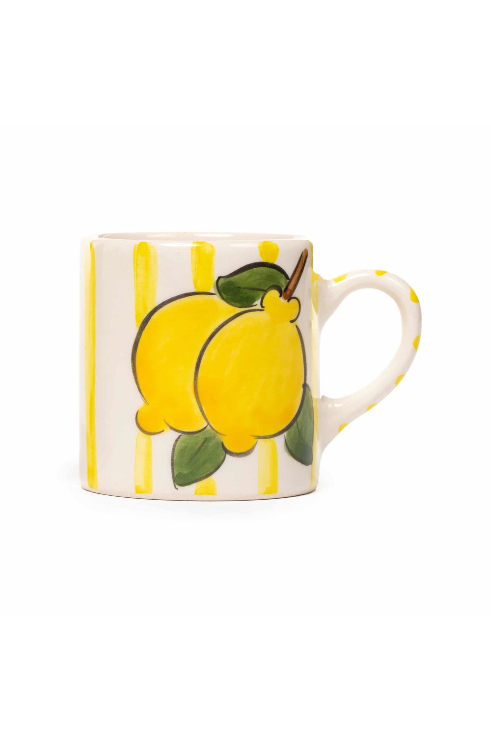 Feeling Good Inside-Yellow Lemon Line Handled Coffee Set-Bardak-3-roqelvaxirum.shop