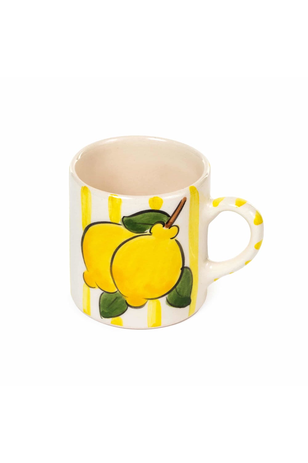 Feeling Good Inside-Yellow Lemon Line Handled Coffee Set-Bardak-5-roqelvaxirum.shop