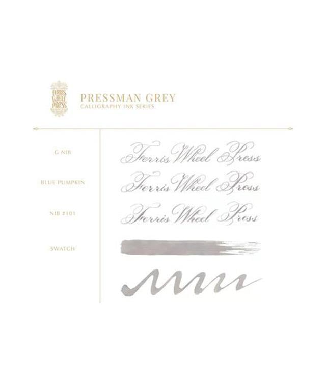 Ferris Wheel Press-Pressman Grey Kaligrafi Şişe Mürekkep 28 Ml-Şişe Mürekkep-3-roqelvaxirum.shop