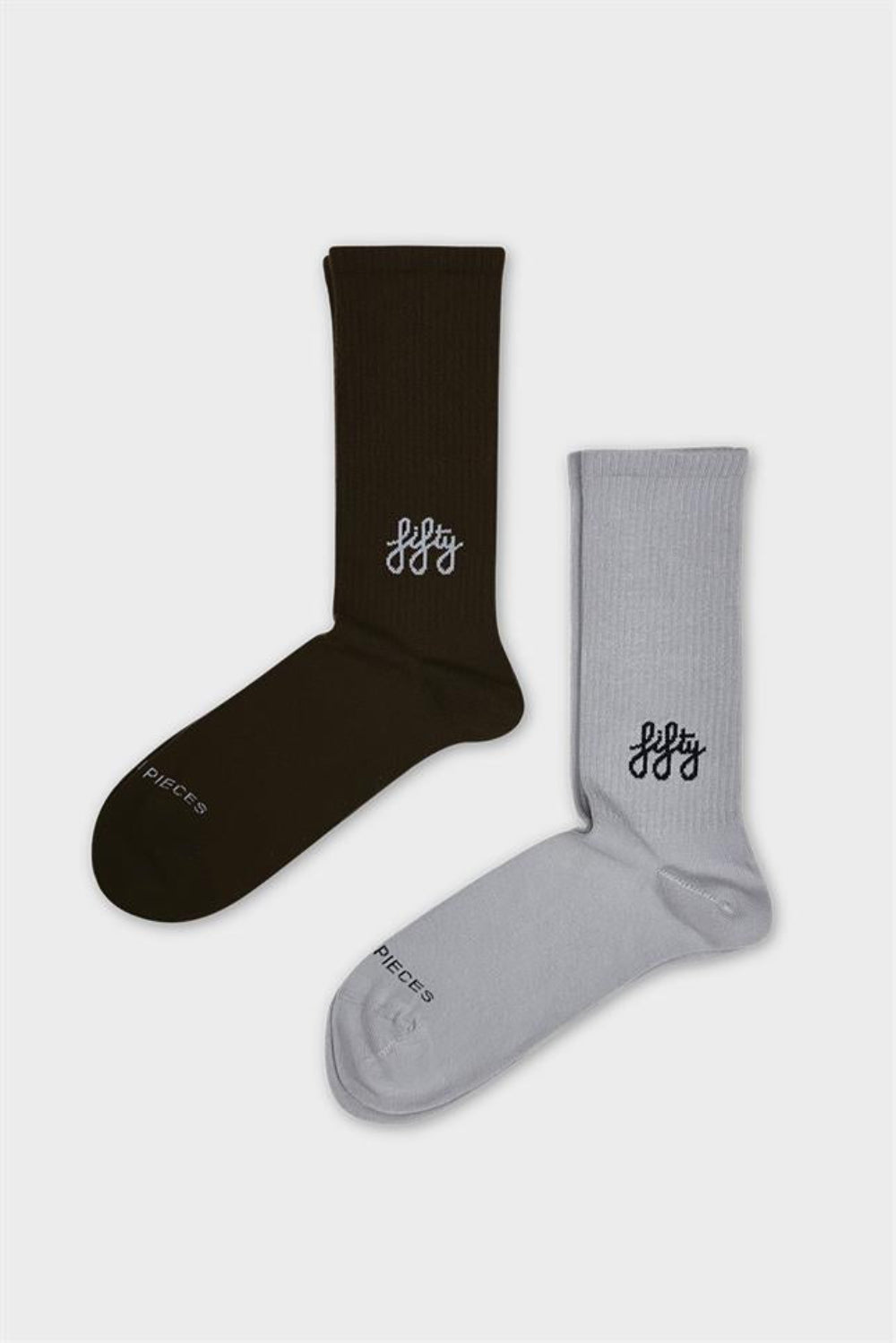 Fifty Pieces-2'li Kahverengi Gri Favorite Çorap-Çorap-1-roqelvaxirum.shop