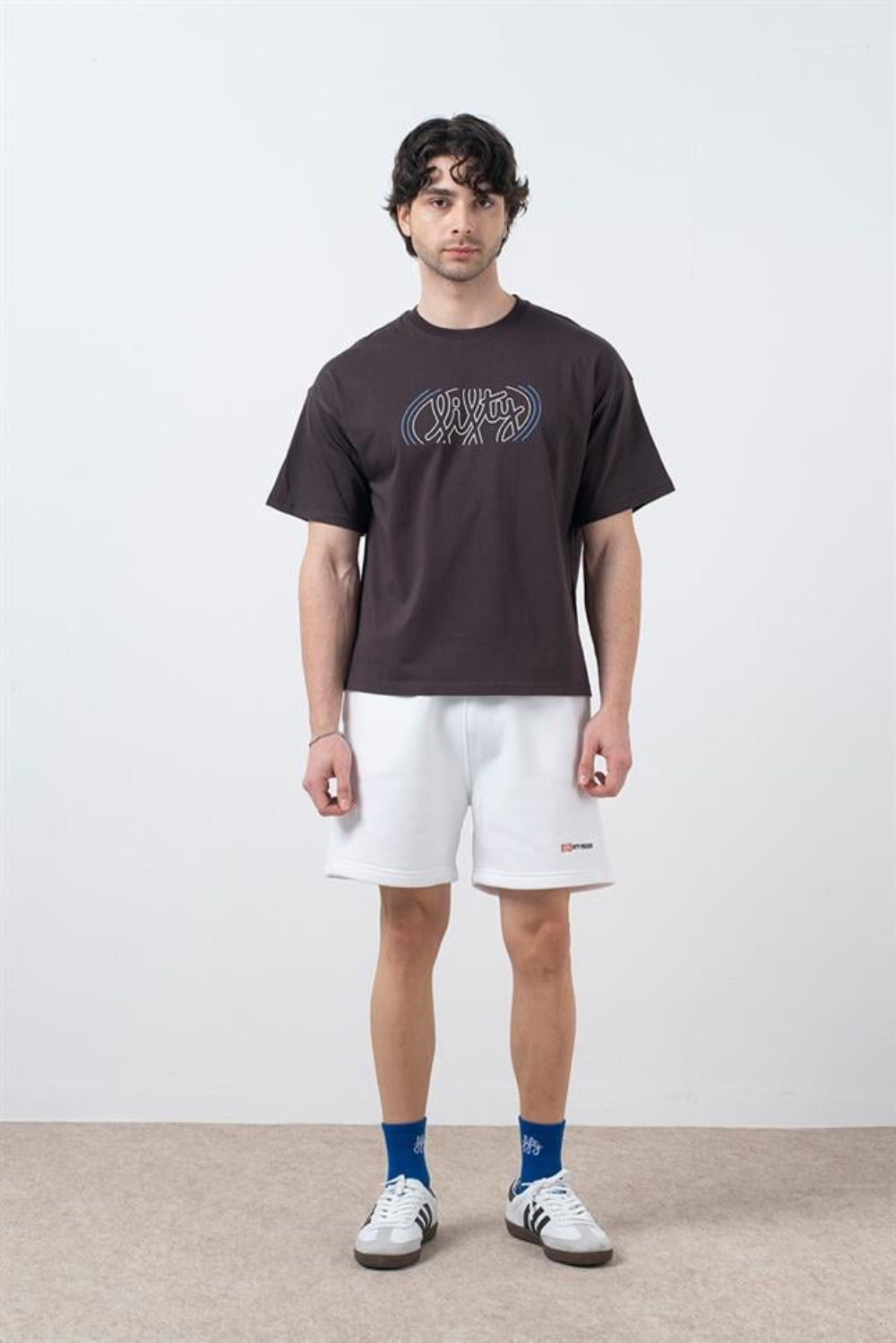 Fifty Pieces-Beyaz Loose Fit Jogger Şort-Şort-1-roqelvaxirum.shop