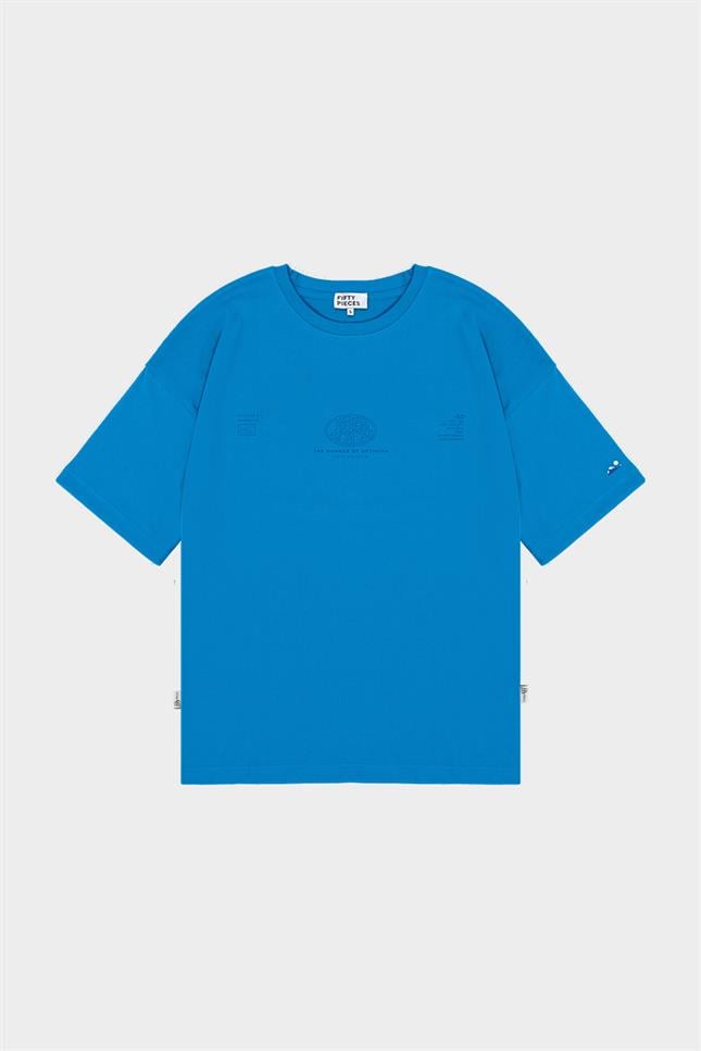 Fifty Pieces-Canlı Mavi Core Düşük Omuzlu T-Shirt-T-Shirts-5-roqelvaxirum.shop