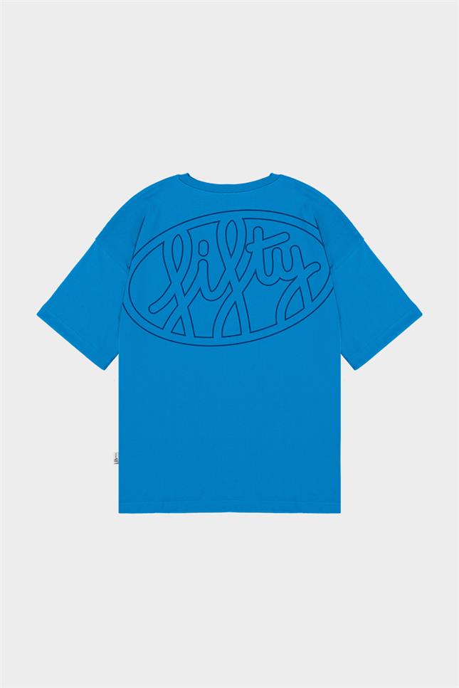 Fifty Pieces-Canlı Mavi Core Düşük Omuzlu T-Shirt-T-Shirts-6-roqelvaxirum.shop
