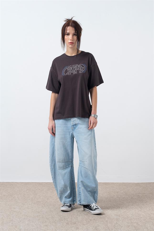 Fifty Pieces-Kahverengi Oversize Sırt Baskılı T-Shirt-T-Shirts-5-roqelvaxirum.shop