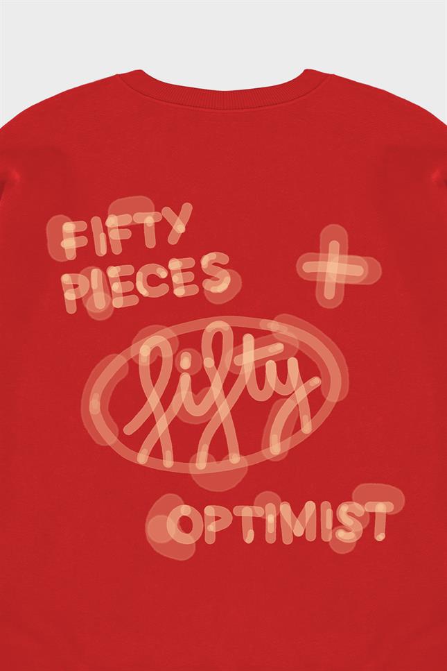 Fifty Pieces-Kırmızı Oversize Sırt Baskılı Sweatshirt-Sweatshirts & Hoodies-10-roqelvaxirum.shop